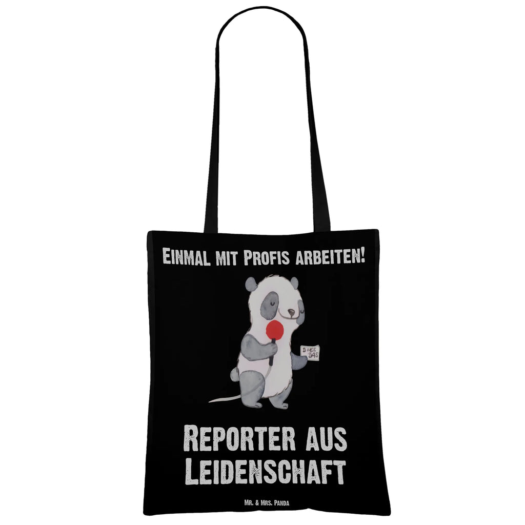 Tragetasche Reporter aus Leidenschaft Beuteltasche, Beutel, Einkaufstasche, Jutebeutel, Stoffbeutel, Tasche, Shopper, Umhängetasche, Strandtasche, Schultertasche, Stofftasche, Tragetasche, Badetasche, Jutetasche, Einkaufstüte, Laptoptasche, Beruf, Ausbildung, Jubiläum, Abschied, Rente, Kollege, Kollegin, Geschenk, Schenken, Arbeitskollege, Mitarbeiter, Firma, Danke, Dankeschön