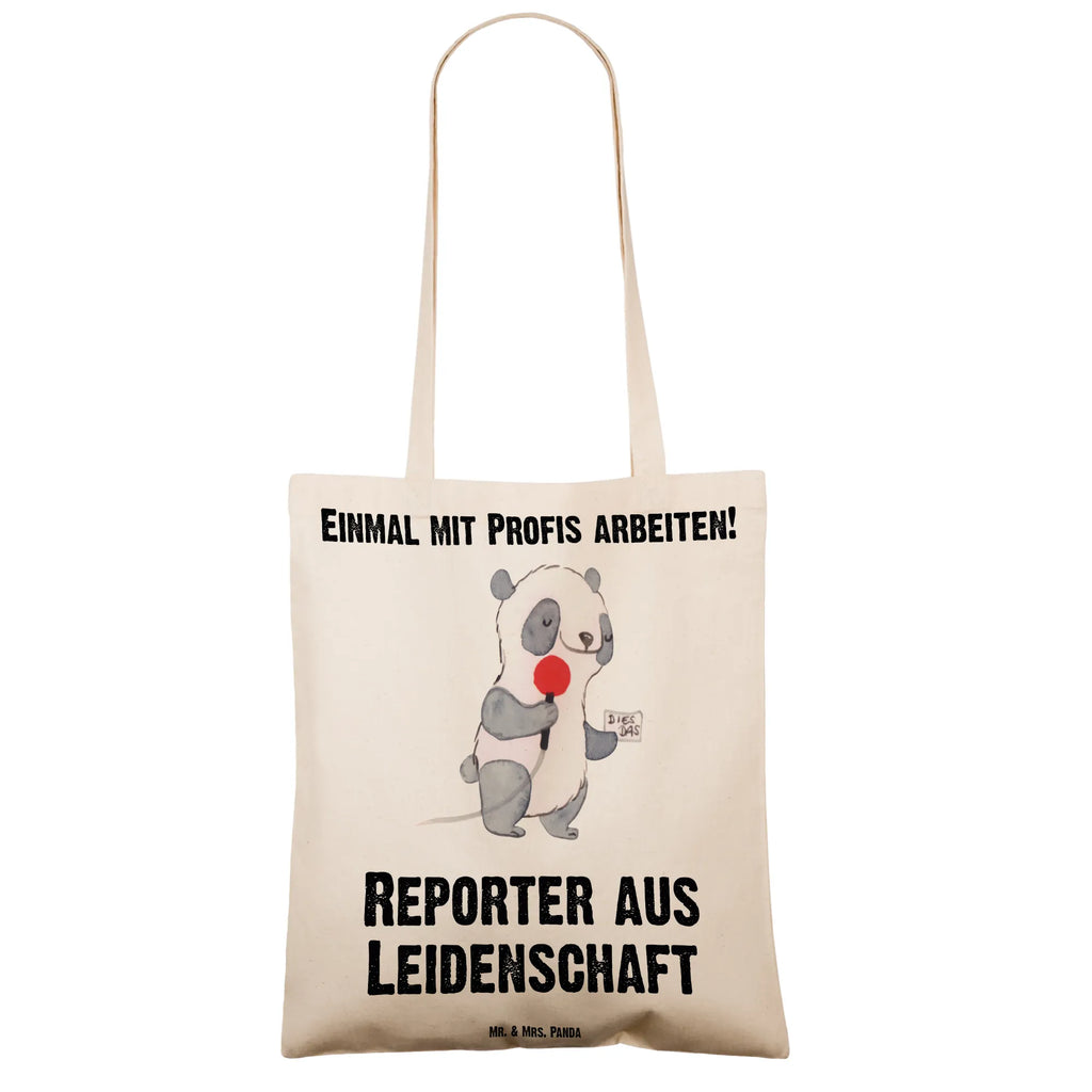 Tragetasche Reporter aus Leidenschaft Beuteltasche, Beutel, Einkaufstasche, Jutebeutel, Stoffbeutel, Tasche, Shopper, Umhängetasche, Strandtasche, Schultertasche, Stofftasche, Tragetasche, Badetasche, Jutetasche, Einkaufstüte, Laptoptasche, Beruf, Ausbildung, Jubiläum, Abschied, Rente, Kollege, Kollegin, Geschenk, Schenken, Arbeitskollege, Mitarbeiter, Firma, Danke, Dankeschön