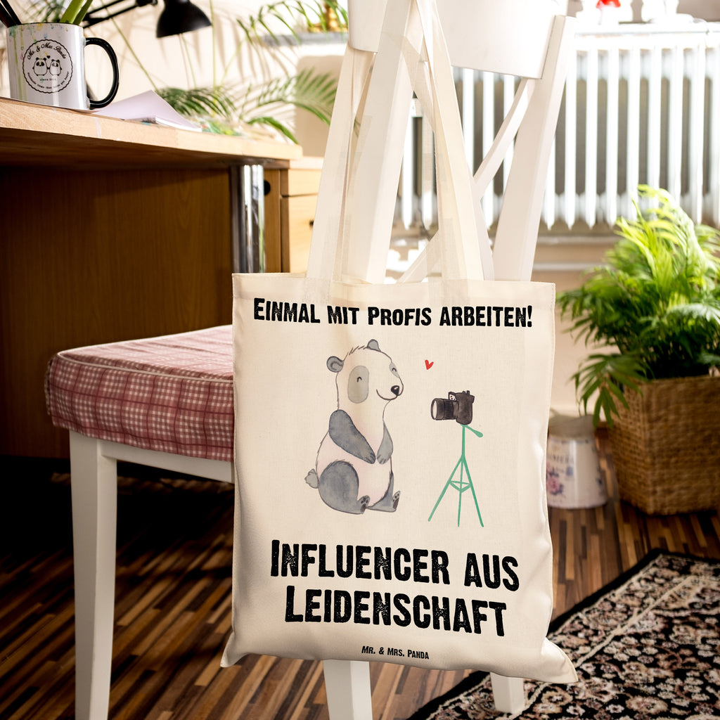 Tragetasche Influencer aus Leidenschaft Beuteltasche, Beutel, Einkaufstasche, Jutebeutel, Stoffbeutel, Tasche, Shopper, Umhängetasche, Strandtasche, Schultertasche, Stofftasche, Tragetasche, Badetasche, Jutetasche, Einkaufstüte, Laptoptasche, Beruf, Ausbildung, Jubiläum, Abschied, Rente, Kollege, Kollegin, Geschenk, Schenken, Arbeitskollege, Mitarbeiter, Firma, Danke, Dankeschön