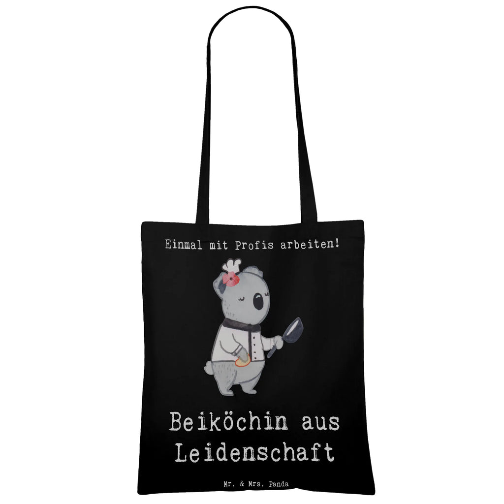 Tragetasche Beiköchin aus Leidenschaft Beuteltasche, Beutel, Einkaufstasche, Jutebeutel, Stoffbeutel, Tasche, Shopper, Umhängetasche, Strandtasche, Schultertasche, Stofftasche, Tragetasche, Badetasche, Jutetasche, Einkaufstüte, Laptoptasche, Beruf, Ausbildung, Jubiläum, Abschied, Rente, Kollege, Kollegin, Geschenk, Schenken, Arbeitskollege, Mitarbeiter, Firma, Danke, Dankeschön, Beiköchin, Spülhilfe, Hilfsköchin, Jungkoch, Küchenhilfe, Gastronomie, Restaurant, Köchin