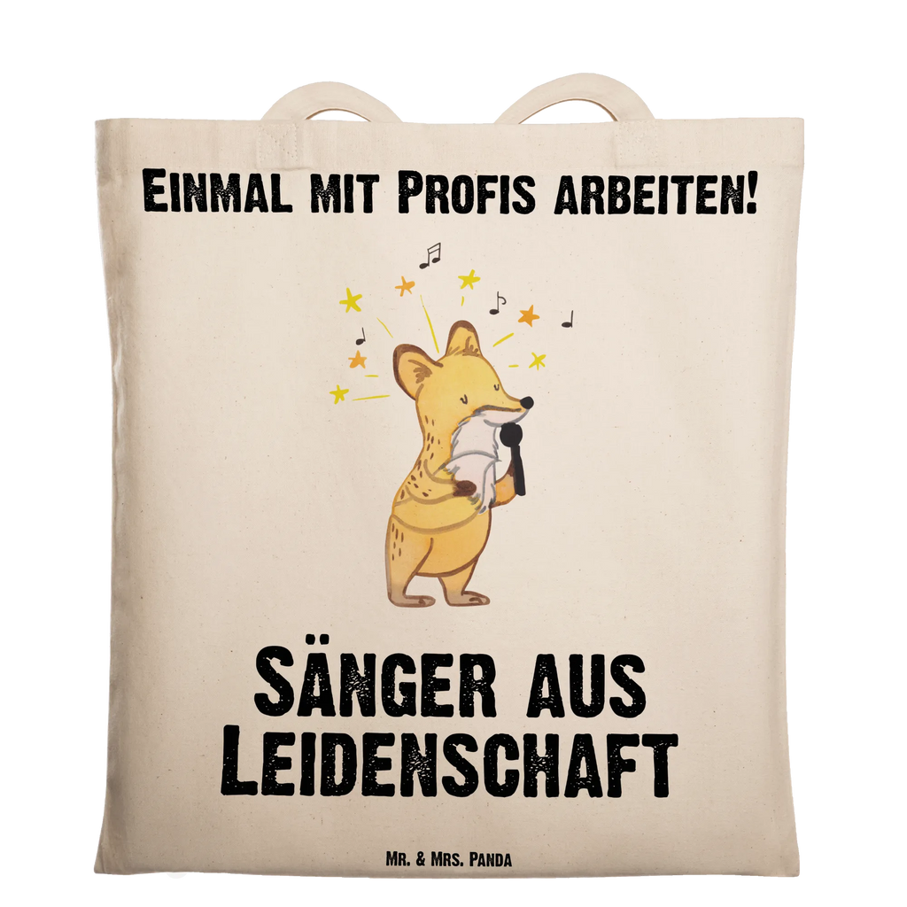 Tragetasche Sänger aus Leidenschaft Beuteltasche, Beutel, Einkaufstasche, Jutebeutel, Stoffbeutel, Tasche, Shopper, Umhängetasche, Strandtasche, Schultertasche, Stofftasche, Tragetasche, Badetasche, Jutetasche, Einkaufstüte, Laptoptasche, Beruf, Ausbildung, Jubiläum, Abschied, Rente, Kollege, Kollegin, Geschenk, Schenken, Arbeitskollege, Mitarbeiter, Firma, Danke, Dankeschön