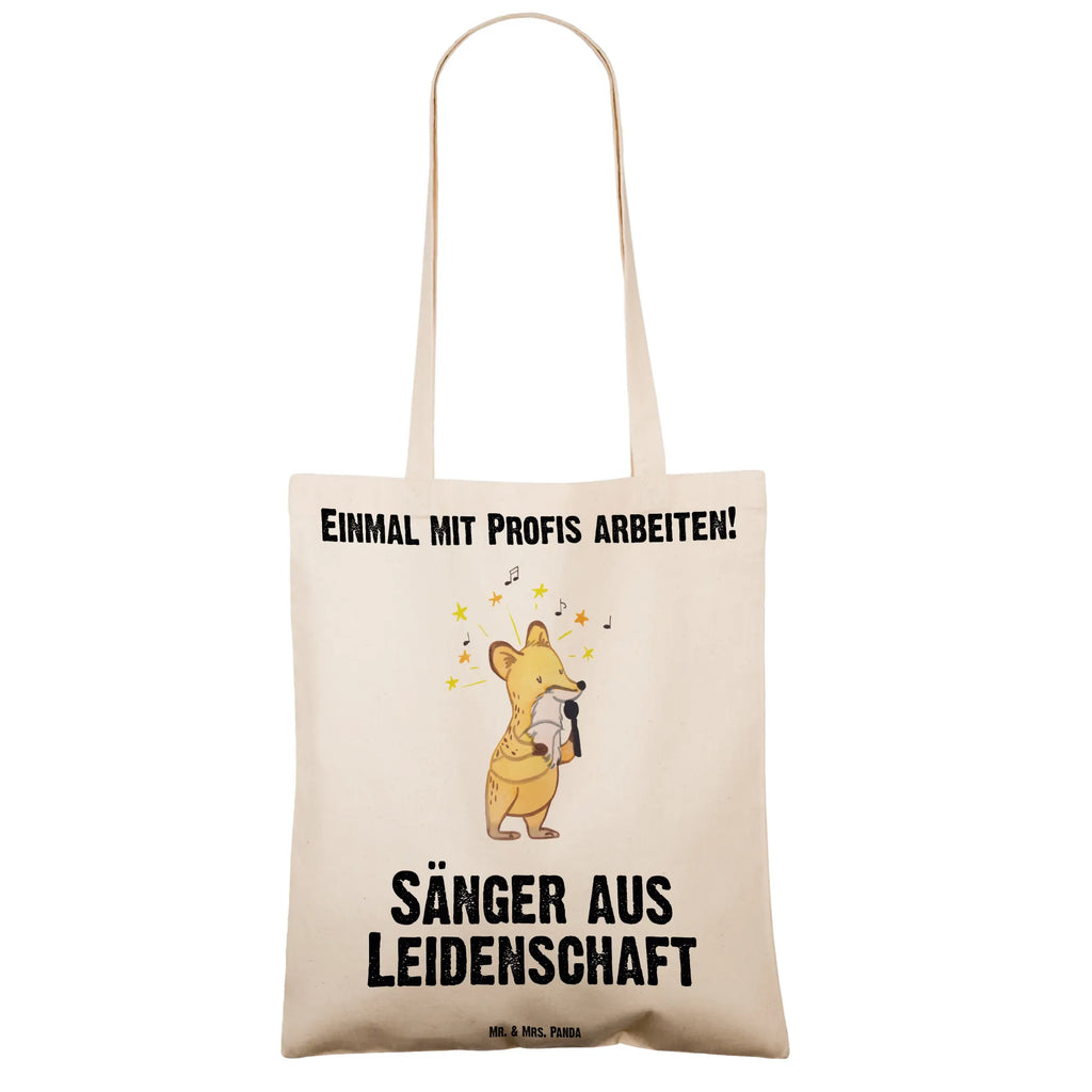 Tragetasche Sänger aus Leidenschaft Beuteltasche, Beutel, Einkaufstasche, Jutebeutel, Stoffbeutel, Tasche, Shopper, Umhängetasche, Strandtasche, Schultertasche, Stofftasche, Tragetasche, Badetasche, Jutetasche, Einkaufstüte, Laptoptasche, Beruf, Ausbildung, Jubiläum, Abschied, Rente, Kollege, Kollegin, Geschenk, Schenken, Arbeitskollege, Mitarbeiter, Firma, Danke, Dankeschön