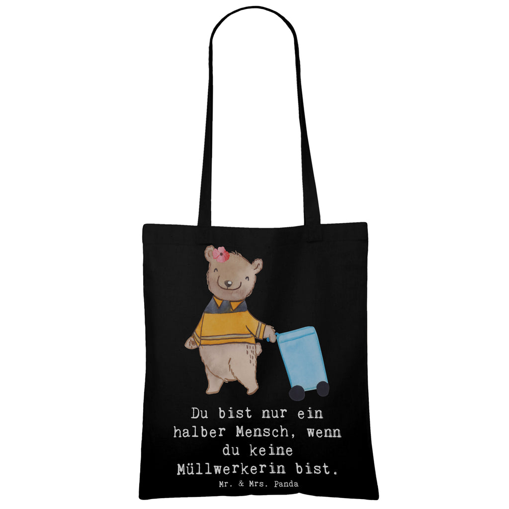 Tragetasche Müllwerkerin mit Herz Beuteltasche, Beutel, Einkaufstasche, Jutebeutel, Stoffbeutel, Tasche, Shopper, Umhängetasche, Strandtasche, Schultertasche, Stofftasche, Tragetasche, Badetasche, Jutetasche, Einkaufstüte, Laptoptasche, Beruf, Ausbildung, Jubiläum, Abschied, Rente, Kollege, Kollegin, Geschenk, Schenken, Arbeitskollege, Mitarbeiter, Firma, Danke, Dankeschön, Müllwerkerin, Fachkraft Kreislauf- und Abfallwirtschaft, Müllentsorgerin, Kehrichtfrau, Müllfrau, Müllfahreriin