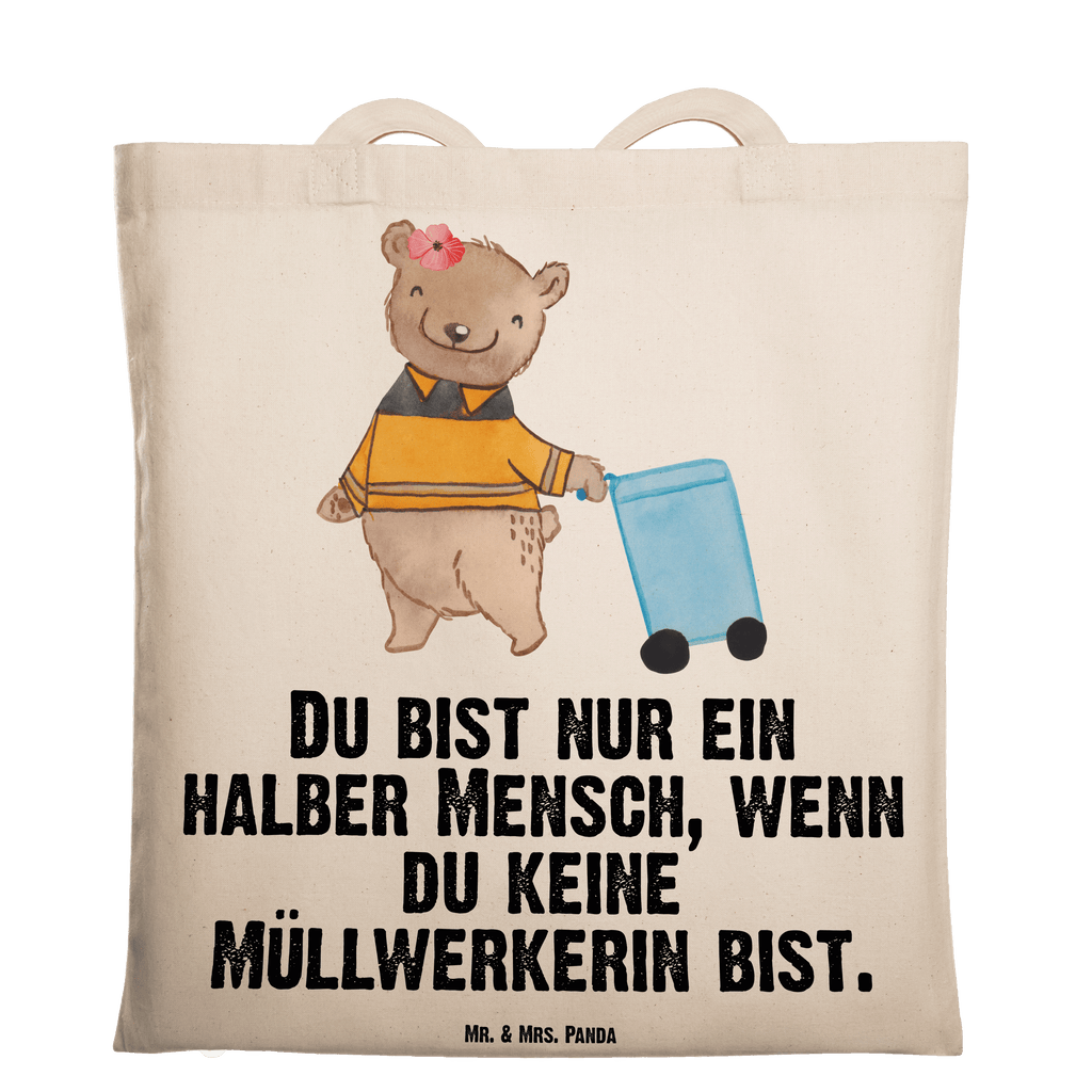 Tragetasche Müllwerkerin mit Herz Beuteltasche, Beutel, Einkaufstasche, Jutebeutel, Stoffbeutel, Tasche, Shopper, Umhängetasche, Strandtasche, Schultertasche, Stofftasche, Tragetasche, Badetasche, Jutetasche, Einkaufstüte, Laptoptasche, Beruf, Ausbildung, Jubiläum, Abschied, Rente, Kollege, Kollegin, Geschenk, Schenken, Arbeitskollege, Mitarbeiter, Firma, Danke, Dankeschön, Müllwerkerin, Fachkraft Kreislauf- und Abfallwirtschaft, Müllentsorgerin, Kehrichtfrau, Müllfrau, Müllfahreriin