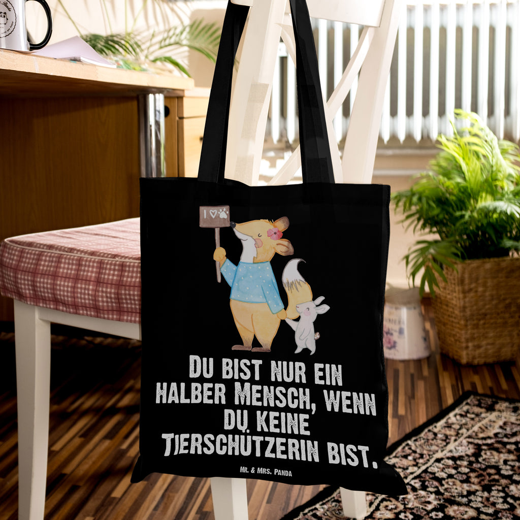 Tragetasche Tierschützerin mit Herz Beuteltasche, Beutel, Einkaufstasche, Jutebeutel, Stoffbeutel, Tasche, Shopper, Umhängetasche, Strandtasche, Schultertasche, Stofftasche, Tragetasche, Badetasche, Jutetasche, Einkaufstüte, Laptoptasche, Beruf, Ausbildung, Jubiläum, Abschied, Rente, Kollege, Kollegin, Geschenk, Schenken, Arbeitskollege, Mitarbeiter, Firma, Danke, Dankeschön