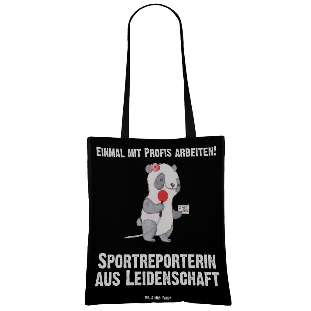 Tragetasche Sportreporterin aus Leidenschaft Beuteltasche, Beutel, Einkaufstasche, Jutebeutel, Stoffbeutel, Tasche, Shopper, Umhängetasche, Strandtasche, Schultertasche, Stofftasche, Tragetasche, Badetasche, Jutetasche, Einkaufstüte, Laptoptasche, Beruf, Ausbildung, Jubiläum, Abschied, Rente, Kollege, Kollegin, Geschenk, Schenken, Arbeitskollege, Mitarbeiter, Firma, Danke, Dankeschön