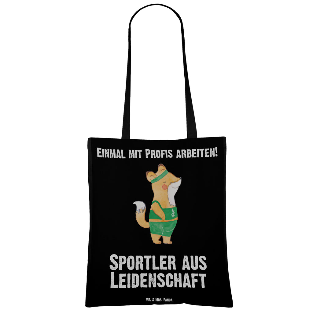 Tragetasche Sportler aus Leidenschaft Beuteltasche, Beutel, Einkaufstasche, Jutebeutel, Stoffbeutel, Tasche, Shopper, Umhängetasche, Strandtasche, Schultertasche, Stofftasche, Tragetasche, Badetasche, Jutetasche, Einkaufstüte, Laptoptasche, Beruf, Ausbildung, Jubiläum, Abschied, Rente, Kollege, Kollegin, Geschenk, Schenken, Arbeitskollege, Mitarbeiter, Firma, Danke, Dankeschön