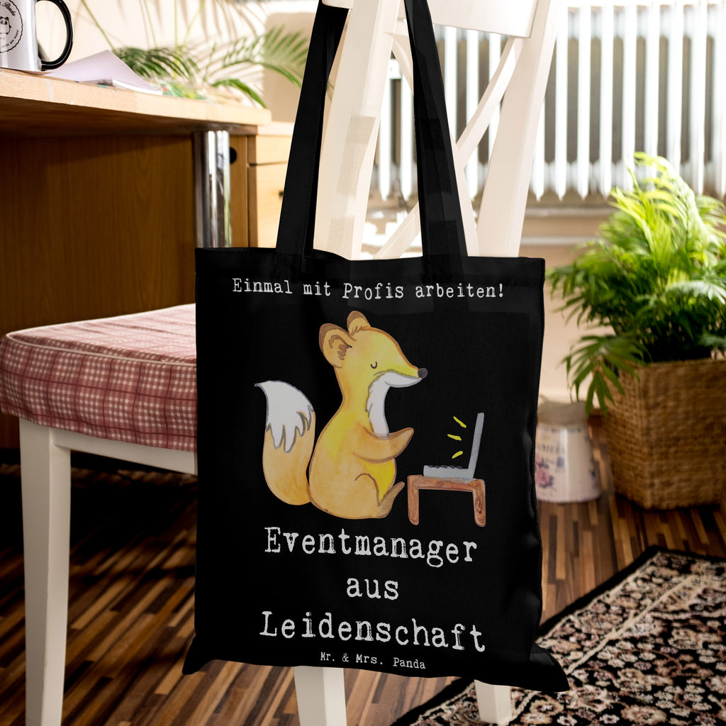 Tragetasche Eventmanager aus Leidenschaft Beuteltasche, Beutel, Einkaufstasche, Jutebeutel, Stoffbeutel, Tasche, Shopper, Umhängetasche, Strandtasche, Schultertasche, Stofftasche, Tragetasche, Badetasche, Jutetasche, Einkaufstüte, Laptoptasche, Beruf, Ausbildung, Jubiläum, Abschied, Rente, Kollege, Kollegin, Geschenk, Schenken, Arbeitskollege, Mitarbeiter, Firma, Danke, Dankeschön, Eventmanager, Veranstalter, Promoter