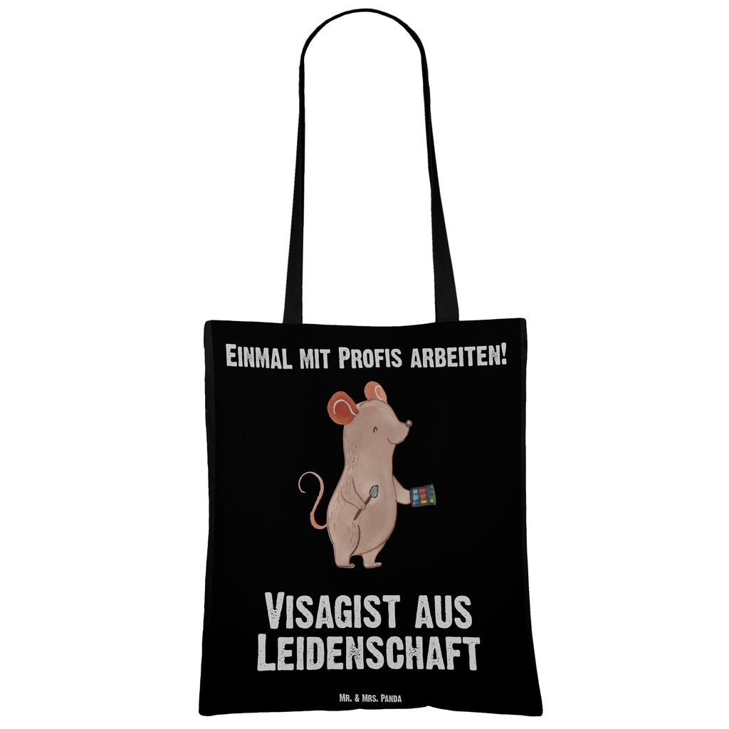 Tragetasche Visagist aus Leidenschaft Beuteltasche, Beutel, Einkaufstasche, Jutebeutel, Stoffbeutel, Tasche, Shopper, Umhängetasche, Strandtasche, Schultertasche, Stofftasche, Tragetasche, Badetasche, Jutetasche, Einkaufstüte, Laptoptasche, Beruf, Ausbildung, Jubiläum, Abschied, Rente, Kollege, Kollegin, Geschenk, Schenken, Arbeitskollege, Mitarbeiter, Firma, Danke, Dankeschön, Kosmetiker, Make Up Artist, Maskenbildner, Visagist, Beauty Salon, Kosmetikstudio, Eröffnung