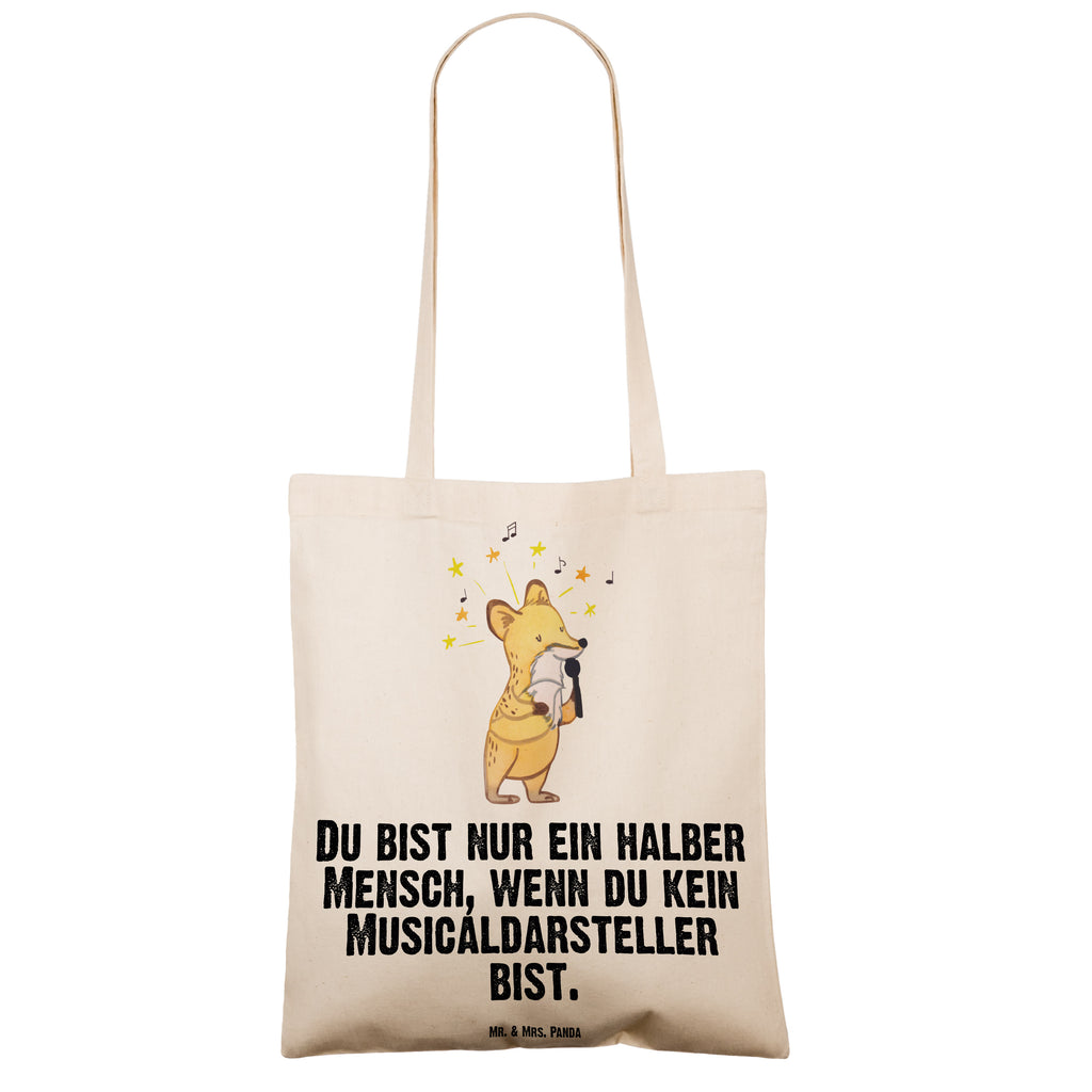 Tragetasche Musicaldarsteller mit Herz Beuteltasche, Beutel, Einkaufstasche, Jutebeutel, Stoffbeutel, Tasche, Shopper, Umhängetasche, Strandtasche, Schultertasche, Stofftasche, Tragetasche, Badetasche, Jutetasche, Einkaufstüte, Laptoptasche, Beruf, Ausbildung, Jubiläum, Abschied, Rente, Kollege, Kollegin, Geschenk, Schenken, Arbeitskollege, Mitarbeiter, Firma, Danke, Dankeschön