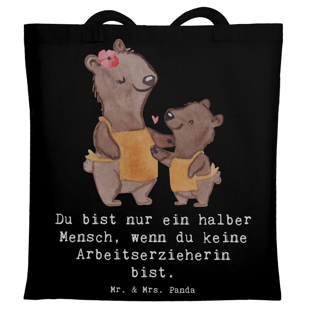 Tragetasche Arbeitserzieherin mit Herz Beuteltasche, Beutel, Einkaufstasche, Jutebeutel, Stoffbeutel, Tasche, Shopper, Umhängetasche, Strandtasche, Schultertasche, Stofftasche, Tragetasche, Badetasche, Jutetasche, Einkaufstüte, Laptoptasche, Beruf, Ausbildung, Jubiläum, Abschied, Rente, Kollege, Kollegin, Geschenk, Schenken, Arbeitskollege, Mitarbeiter, Firma, Danke, Dankeschön, Arbeitserzieherin, Arbeitspädagogin, Studium