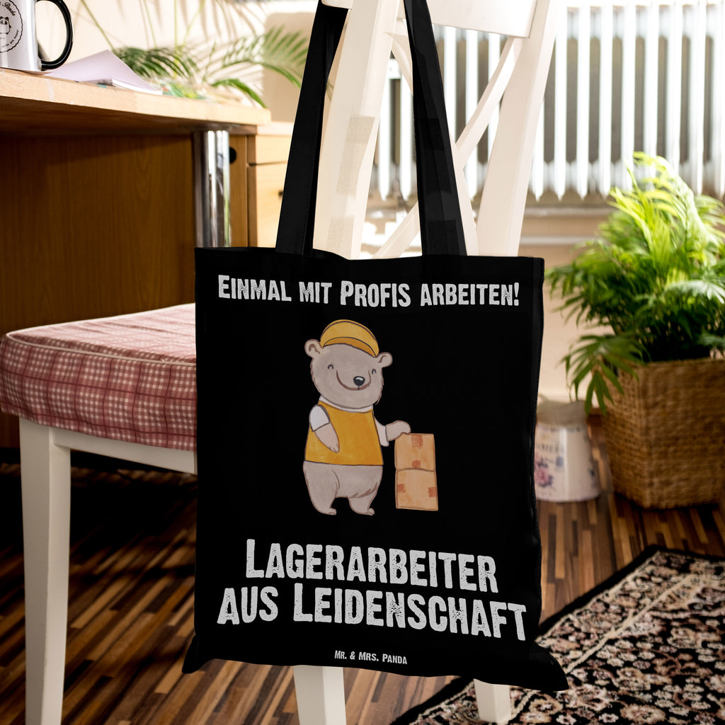 Tragetasche Lagerarbeiter aus Leidenschaft Beuteltasche, Beutel, Einkaufstasche, Jutebeutel, Stoffbeutel, Tasche, Shopper, Umhängetasche, Strandtasche, Schultertasche, Stofftasche, Tragetasche, Badetasche, Jutetasche, Einkaufstüte, Laptoptasche, Beruf, Ausbildung, Jubiläum, Abschied, Rente, Kollege, Kollegin, Geschenk, Schenken, Arbeitskollege, Mitarbeiter, Firma, Danke, Dankeschön, Lagerarbeiter, Fachlagerist, Lagerist, Lagerverwalter