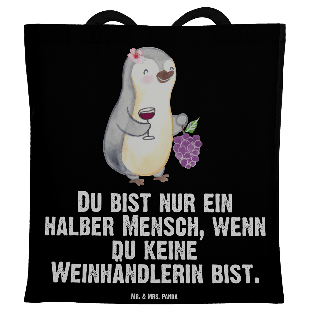 Tragetasche Weinhändlerin mit Herz Beuteltasche, Beutel, Einkaufstasche, Jutebeutel, Stoffbeutel, Tasche, Shopper, Umhängetasche, Strandtasche, Schultertasche, Stofftasche, Tragetasche, Badetasche, Jutetasche, Einkaufstüte, Laptoptasche, Beruf, Ausbildung, Jubiläum, Abschied, Rente, Kollege, Kollegin, Geschenk, Schenken, Arbeitskollege, Mitarbeiter, Firma, Danke, Dankeschön