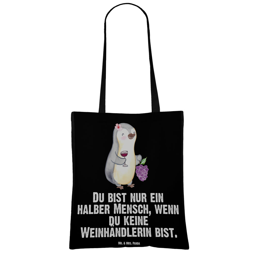 Tragetasche Weinhändlerin mit Herz Beuteltasche, Beutel, Einkaufstasche, Jutebeutel, Stoffbeutel, Tasche, Shopper, Umhängetasche, Strandtasche, Schultertasche, Stofftasche, Tragetasche, Badetasche, Jutetasche, Einkaufstüte, Laptoptasche, Beruf, Ausbildung, Jubiläum, Abschied, Rente, Kollege, Kollegin, Geschenk, Schenken, Arbeitskollege, Mitarbeiter, Firma, Danke, Dankeschön