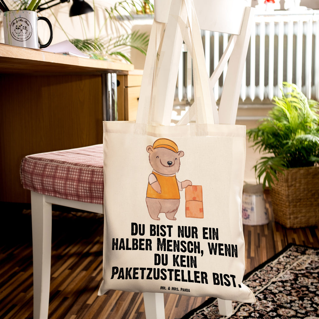 Tragetasche Paketzusteller mit Herz Beuteltasche, Beutel, Einkaufstasche, Jutebeutel, Stoffbeutel, Tasche, Shopper, Umhängetasche, Strandtasche, Schultertasche, Stofftasche, Tragetasche, Badetasche, Jutetasche, Einkaufstüte, Laptoptasche, Beruf, Ausbildung, Jubiläum, Abschied, Rente, Kollege, Kollegin, Geschenk, Schenken, Arbeitskollege, Mitarbeiter, Firma, Danke, Dankeschön, Paketzusteller, Paketbote, Zustellservice Pakete