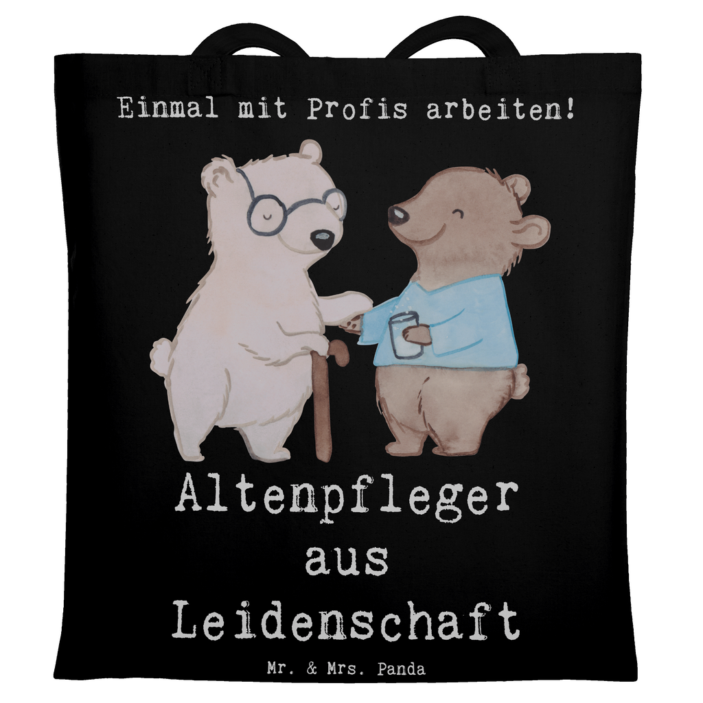 Tragetasche Altenpfleger aus Leidenschaft Beuteltasche, Beutel, Einkaufstasche, Jutebeutel, Stoffbeutel, Tasche, Shopper, Umhängetasche, Strandtasche, Schultertasche, Stofftasche, Tragetasche, Badetasche, Jutetasche, Einkaufstüte, Laptoptasche, Beruf, Ausbildung, Jubiläum, Abschied, Rente, Kollege, Kollegin, Geschenk, Schenken, Arbeitskollege, Mitarbeiter, Firma, Danke, Dankeschön, Altenpfleger, Pfleger, Altenheim Eröffnung