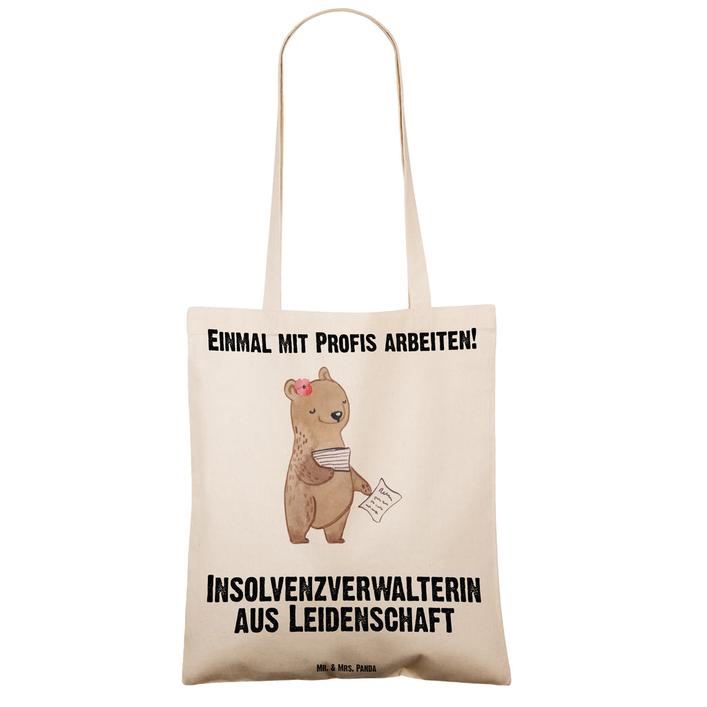 Tragetasche Insolvenzverwalterin aus Leidenschaft Beuteltasche, Beutel, Einkaufstasche, Jutebeutel, Stoffbeutel, Tasche, Shopper, Umhängetasche, Strandtasche, Schultertasche, Stofftasche, Tragetasche, Badetasche, Jutetasche, Einkaufstüte, Laptoptasche, Beruf, Ausbildung, Jubiläum, Abschied, Rente, Kollege, Kollegin, Geschenk, Schenken, Arbeitskollege, Mitarbeiter, Firma, Danke, Dankeschön