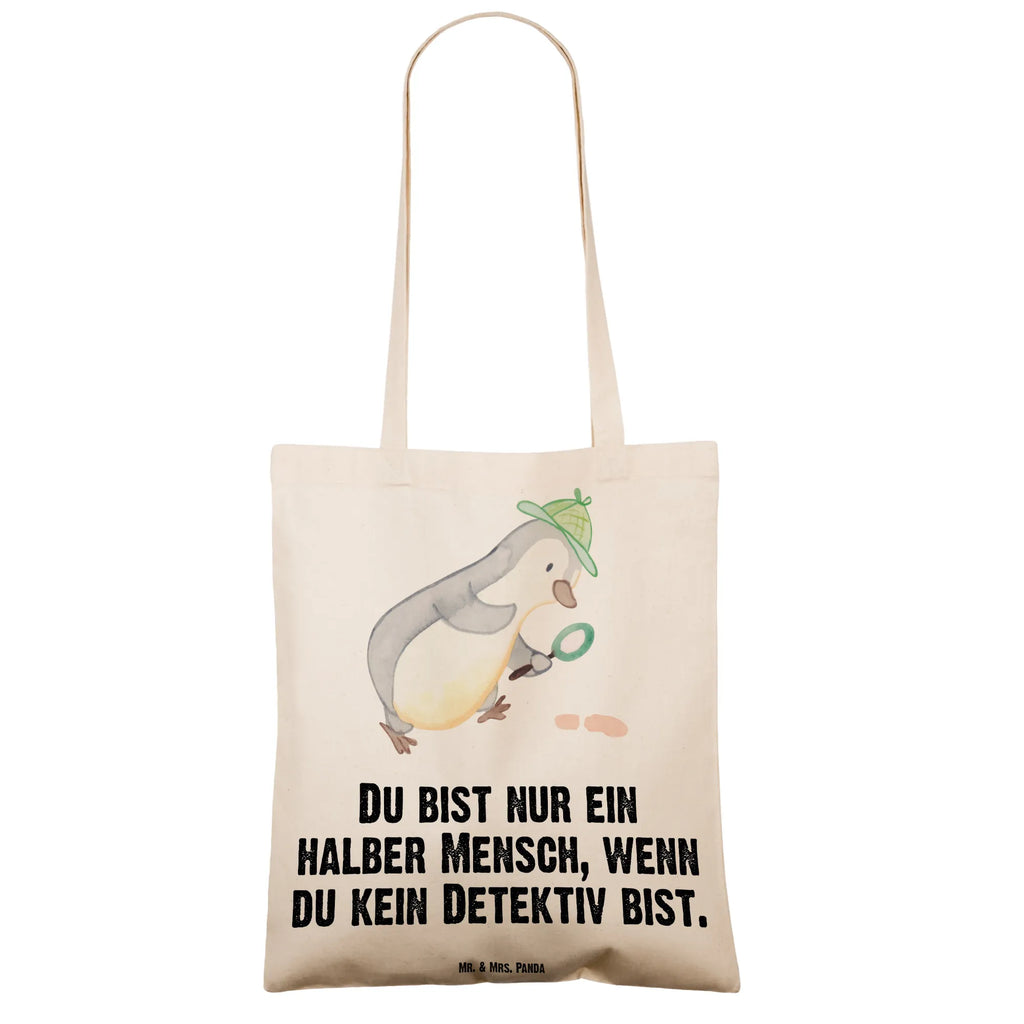 Tragetasche Detektiv mit Herz Beuteltasche, Beutel, Einkaufstasche, Jutebeutel, Stoffbeutel, Tasche, Shopper, Umhängetasche, Strandtasche, Schultertasche, Stofftasche, Tragetasche, Badetasche, Jutetasche, Einkaufstüte, Laptoptasche, Beruf, Ausbildung, Jubiläum, Abschied, Rente, Kollege, Kollegin, Geschenk, Schenken, Arbeitskollege, Mitarbeiter, Firma, Danke, Dankeschön, Detektiv, Ermittler, Agent, Privatdetektei, Berufsdetektiv, Wirtschaftsdetektei, Detektivausbildung, Spurensuche