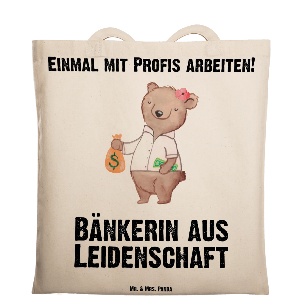 Tragetasche Bänkerin aus Leidenschaft Beuteltasche, Beutel, Einkaufstasche, Jutebeutel, Stoffbeutel, Tasche, Shopper, Umhängetasche, Strandtasche, Schultertasche, Stofftasche, Tragetasche, Badetasche, Jutetasche, Einkaufstüte, Laptoptasche, Beruf, Ausbildung, Jubiläum, Abschied, Rente, Kollege, Kollegin, Geschenk, Schenken, Arbeitskollege, Mitarbeiter, Firma, Danke, Dankeschön, Bänkerin, Bankfachfrau, Bankangestellte, Bankberaterin