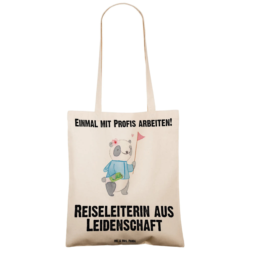 Tragetasche Reiseleiterin aus Leidenschaft Beuteltasche, Beutel, Einkaufstasche, Jutebeutel, Stoffbeutel, Tasche, Shopper, Umhängetasche, Strandtasche, Schultertasche, Stofftasche, Tragetasche, Badetasche, Jutetasche, Einkaufstüte, Laptoptasche, Beruf, Ausbildung, Jubiläum, Abschied, Rente, Kollege, Kollegin, Geschenk, Schenken, Arbeitskollege, Mitarbeiter, Firma, Danke, Dankeschön