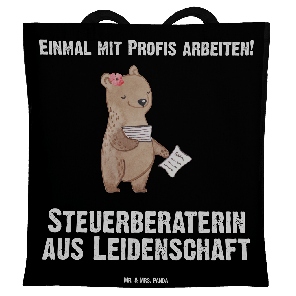 Tragetasche Steuerberaterin aus Leidenschaft Beuteltasche, Beutel, Einkaufstasche, Jutebeutel, Stoffbeutel, Tasche, Shopper, Umhängetasche, Strandtasche, Schultertasche, Stofftasche, Tragetasche, Badetasche, Jutetasche, Einkaufstüte, Laptoptasche, Beruf, Ausbildung, Jubiläum, Abschied, Rente, Kollege, Kollegin, Geschenk, Schenken, Arbeitskollege, Mitarbeiter, Firma, Danke, Dankeschön