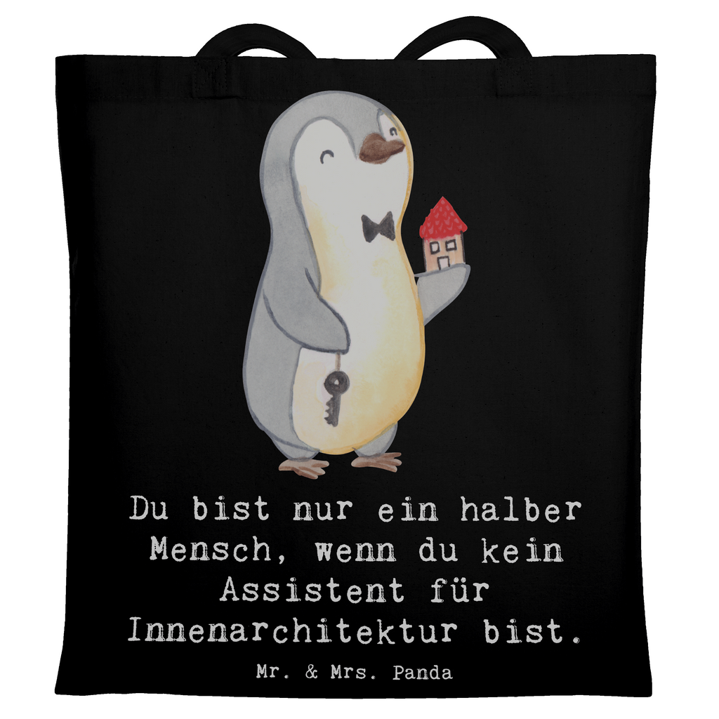 Tragetasche Assistent für Innenarchitektur mit Herz Beuteltasche, Beutel, Einkaufstasche, Jutebeutel, Stoffbeutel, Tasche, Shopper, Umhängetasche, Strandtasche, Schultertasche, Stofftasche, Tragetasche, Badetasche, Jutetasche, Einkaufstüte, Laptoptasche, Beruf, Ausbildung, Jubiläum, Abschied, Rente, Kollege, Kollegin, Geschenk, Schenken, Arbeitskollege, Mitarbeiter, Firma, Danke, Dankeschön