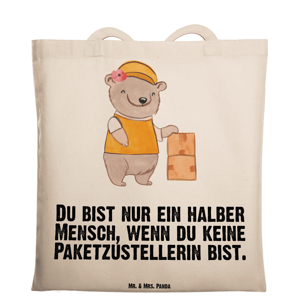 Tragetasche Paketzustellerin mit Herz Beuteltasche, Beutel, Einkaufstasche, Jutebeutel, Stoffbeutel, Tasche, Shopper, Umhängetasche, Strandtasche, Schultertasche, Stofftasche, Tragetasche, Badetasche, Jutetasche, Einkaufstüte, Laptoptasche, Beruf, Ausbildung, Jubiläum, Abschied, Rente, Kollege, Kollegin, Geschenk, Schenken, Arbeitskollege, Mitarbeiter, Firma, Danke, Dankeschön, Paketzustellerin, Paketbotin, Zustellservice Pakete