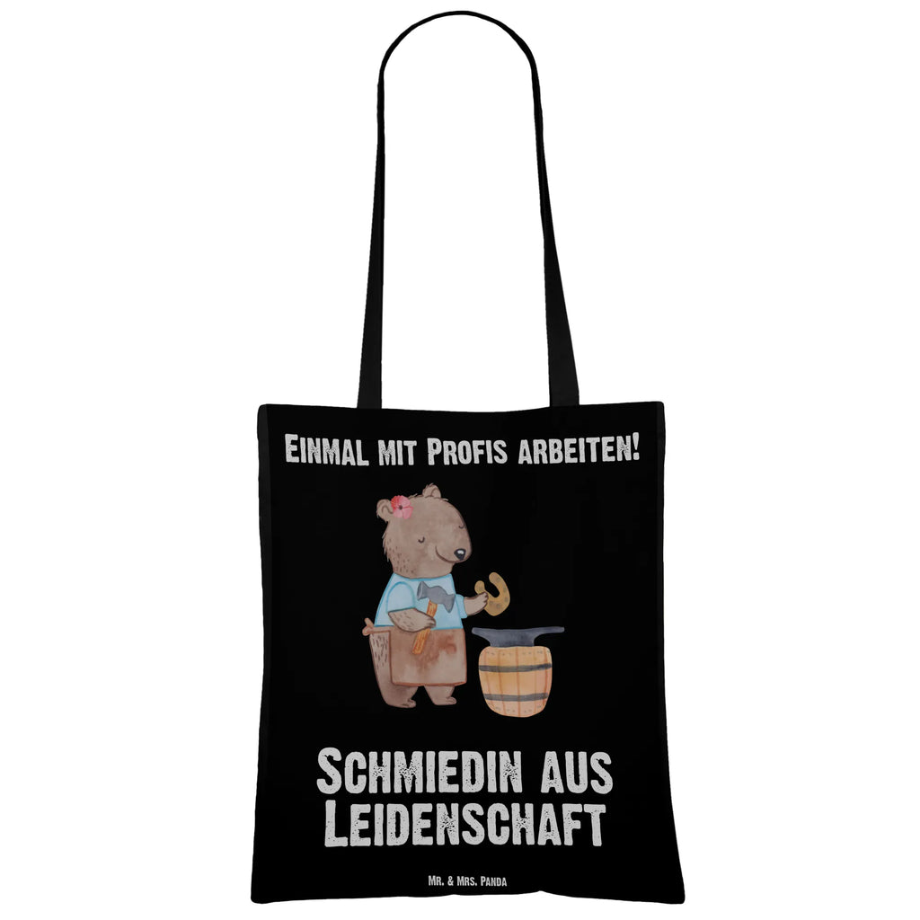 Tragetasche Schmiedin aus Leidenschaft Beuteltasche, Beutel, Einkaufstasche, Jutebeutel, Stoffbeutel, Tasche, Shopper, Umhängetasche, Strandtasche, Schultertasche, Stofftasche, Tragetasche, Badetasche, Jutetasche, Einkaufstüte, Laptoptasche, Beruf, Ausbildung, Jubiläum, Abschied, Rente, Kollege, Kollegin, Geschenk, Schenken, Arbeitskollege, Mitarbeiter, Firma, Danke, Dankeschön