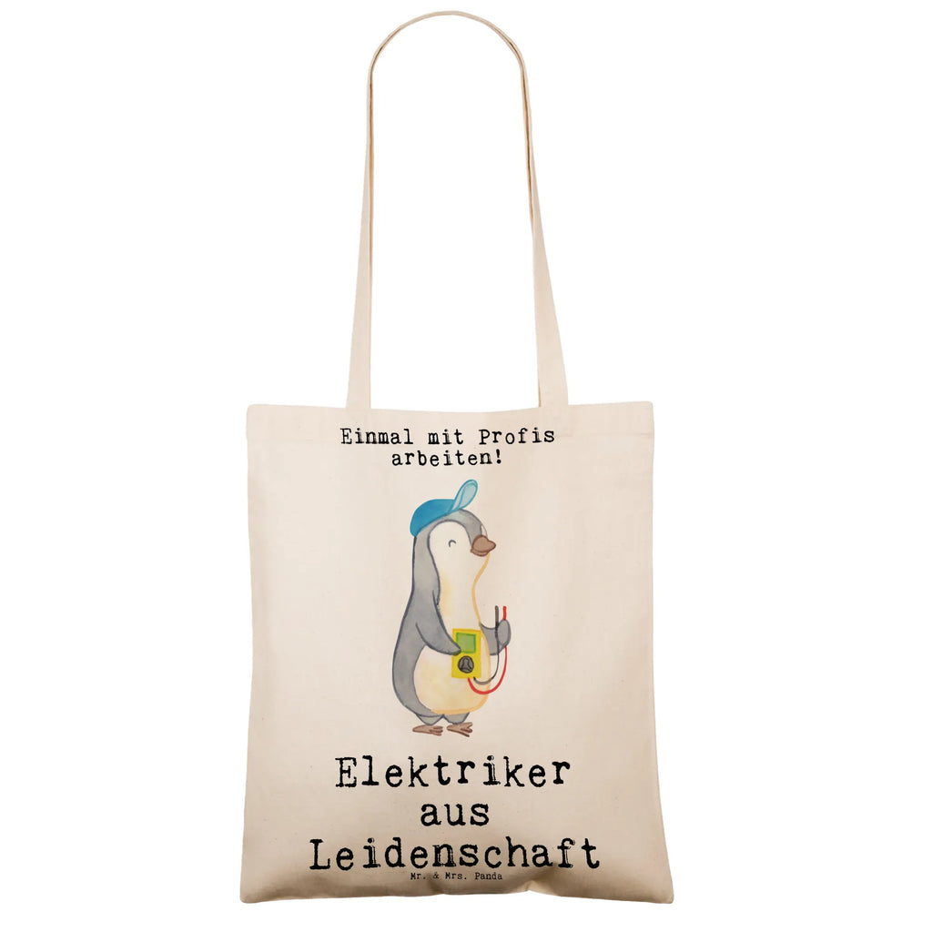 Tragetasche Elektriker aus Leidenschaft Beuteltasche, Beutel, Einkaufstasche, Jutebeutel, Stoffbeutel, Tasche, Shopper, Umhängetasche, Strandtasche, Schultertasche, Stofftasche, Tragetasche, Badetasche, Jutetasche, Einkaufstüte, Laptoptasche, Beruf, Ausbildung, Jubiläum, Abschied, Rente, Kollege, Kollegin, Geschenk, Schenken, Arbeitskollege, Mitarbeiter, Firma, Danke, Dankeschön, Elektriker, Elektronmonteur, Elektrotechniker, Elektroinstallateur, Elektromeister, Gesellenprüfung