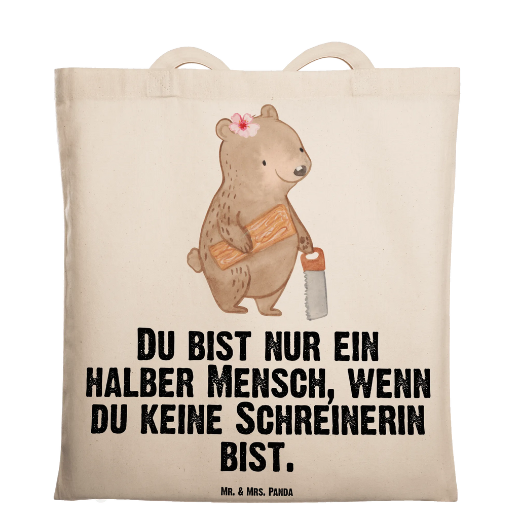 Tragetasche Schreinerin mit Herz Beuteltasche, Beutel, Einkaufstasche, Jutebeutel, Stoffbeutel, Tasche, Shopper, Umhängetasche, Strandtasche, Schultertasche, Stofftasche, Tragetasche, Badetasche, Jutetasche, Einkaufstüte, Laptoptasche, Beruf, Ausbildung, Jubiläum, Abschied, Rente, Kollege, Kollegin, Geschenk, Schenken, Arbeitskollege, Mitarbeiter, Firma, Danke, Dankeschön