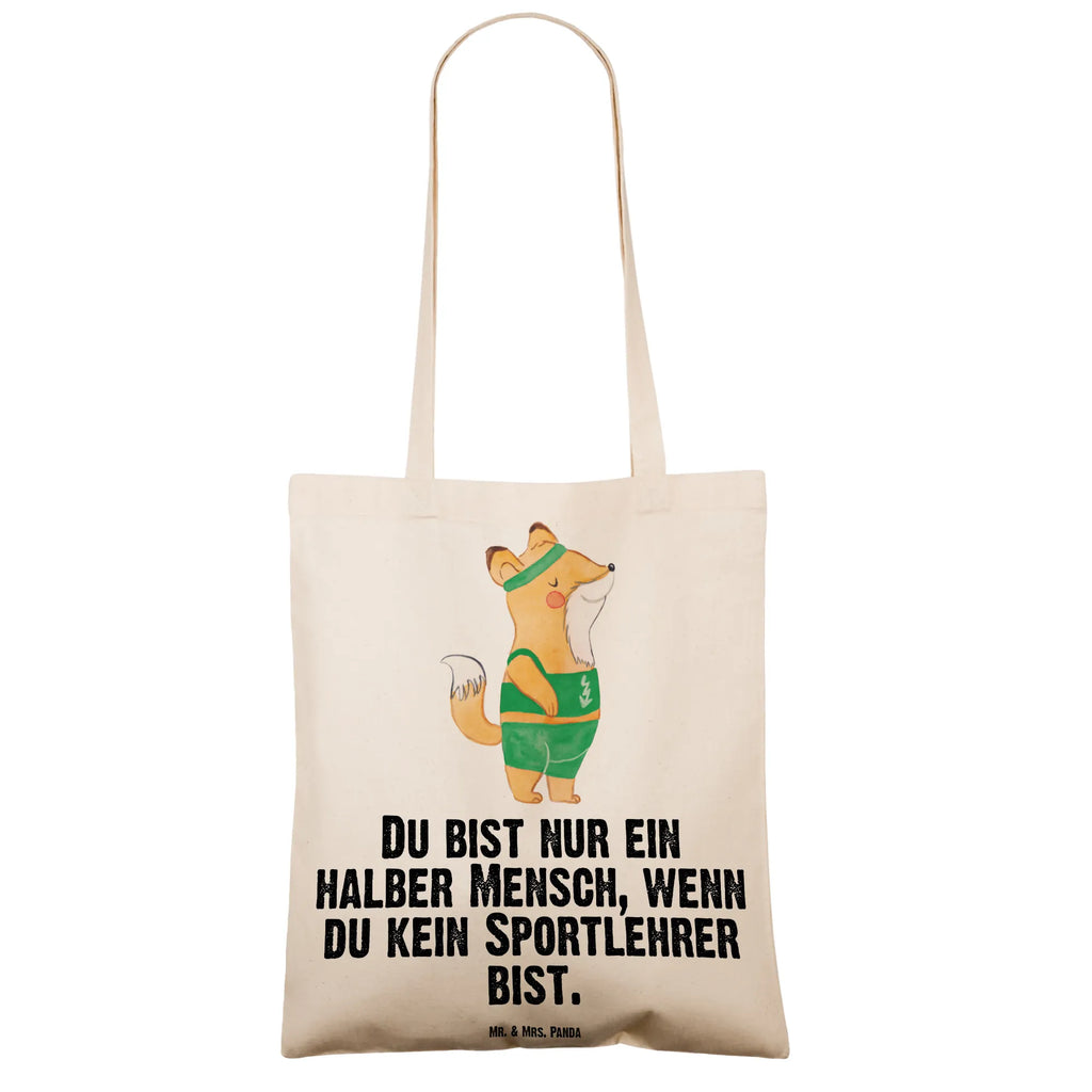 Tragetasche Sportlehrer mit Herz Beuteltasche, Beutel, Einkaufstasche, Jutebeutel, Stoffbeutel, Tasche, Shopper, Umhängetasche, Strandtasche, Schultertasche, Stofftasche, Tragetasche, Badetasche, Jutetasche, Einkaufstüte, Laptoptasche, Beruf, Ausbildung, Jubiläum, Abschied, Rente, Kollege, Kollegin, Geschenk, Schenken, Arbeitskollege, Mitarbeiter, Firma, Danke, Dankeschön