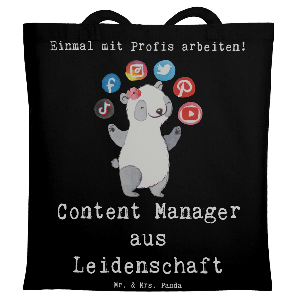 Tragetasche Content Manager aus Leidenschaft Beuteltasche, Beutel, Einkaufstasche, Jutebeutel, Stoffbeutel, Tasche, Shopper, Umhängetasche, Strandtasche, Schultertasche, Stofftasche, Tragetasche, Badetasche, Jutetasche, Einkaufstüte, Laptoptasche, Beruf, Ausbildung, Jubiläum, Abschied, Rente, Kollege, Kollegin, Geschenk, Schenken, Arbeitskollege, Mitarbeiter, Firma, Danke, Dankeschön