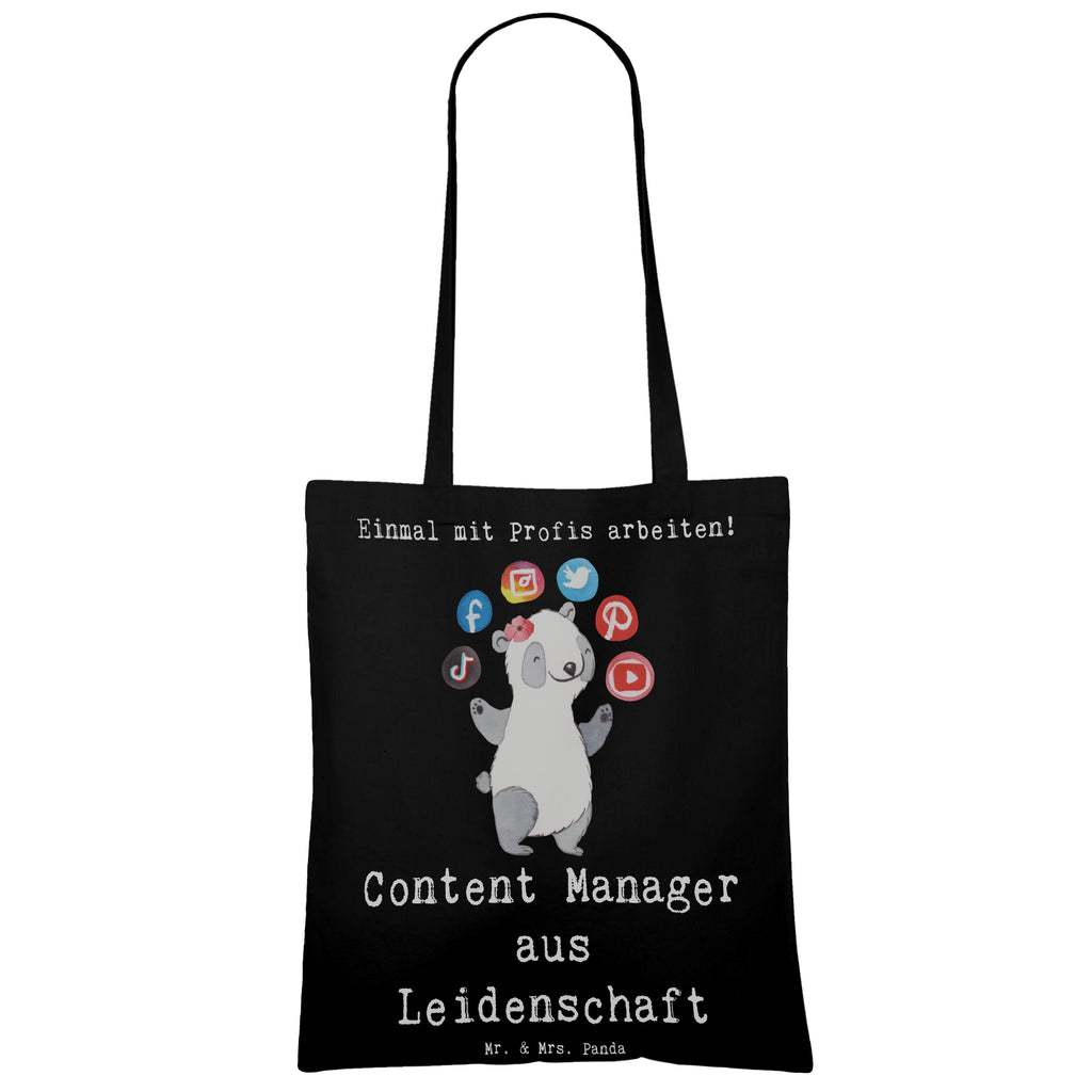 Tragetasche Content Manager aus Leidenschaft Beuteltasche, Beutel, Einkaufstasche, Jutebeutel, Stoffbeutel, Tasche, Shopper, Umhängetasche, Strandtasche, Schultertasche, Stofftasche, Tragetasche, Badetasche, Jutetasche, Einkaufstüte, Laptoptasche, Beruf, Ausbildung, Jubiläum, Abschied, Rente, Kollege, Kollegin, Geschenk, Schenken, Arbeitskollege, Mitarbeiter, Firma, Danke, Dankeschön