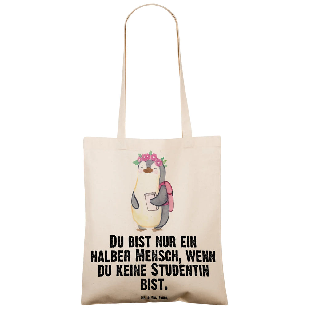 Tragetasche Studentin mit Herz Beuteltasche, Beutel, Einkaufstasche, Jutebeutel, Stoffbeutel, Tasche, Shopper, Umhängetasche, Strandtasche, Schultertasche, Stofftasche, Tragetasche, Badetasche, Jutetasche, Einkaufstüte, Laptoptasche, Beruf, Ausbildung, Jubiläum, Abschied, Rente, Kollege, Kollegin, Geschenk, Schenken, Arbeitskollege, Mitarbeiter, Firma, Danke, Dankeschön