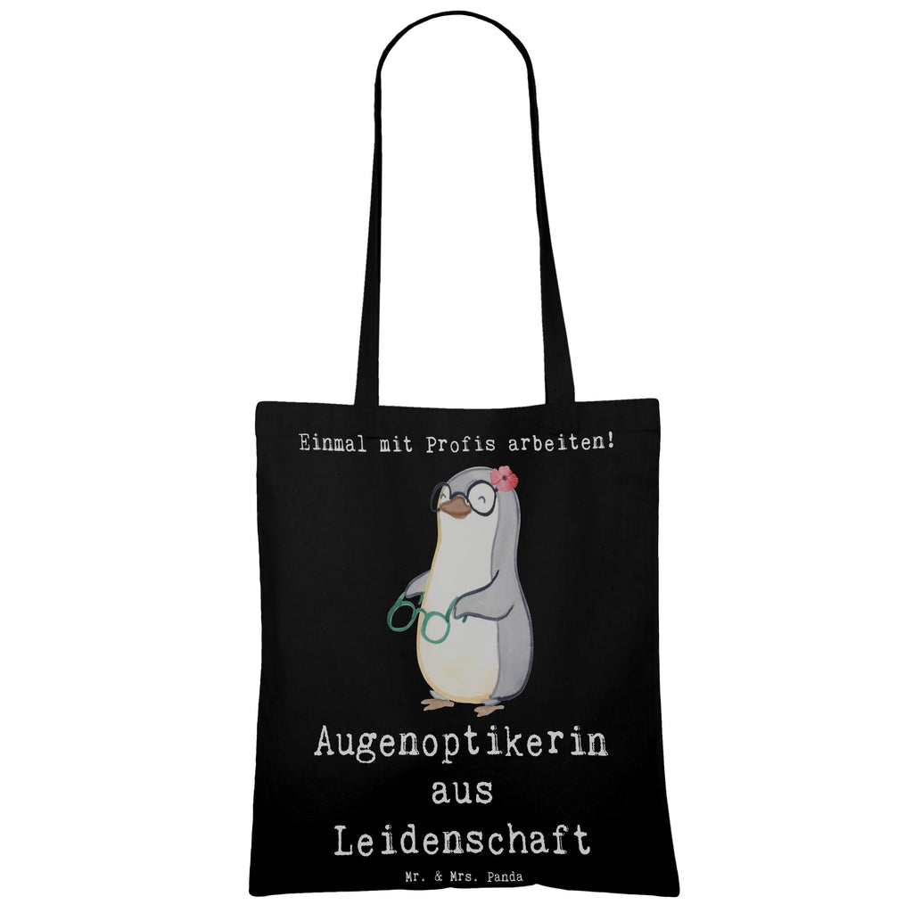 Tragetasche Augenoptikerin aus Leidenschaft Beuteltasche, Beutel, Einkaufstasche, Jutebeutel, Stoffbeutel, Tasche, Shopper, Umhängetasche, Strandtasche, Schultertasche, Stofftasche, Tragetasche, Badetasche, Jutetasche, Einkaufstüte, Laptoptasche, Beruf, Ausbildung, Jubiläum, Abschied, Rente, Kollege, Kollegin, Geschenk, Schenken, Arbeitskollege, Mitarbeiter, Firma, Danke, Dankeschön, Augenoptikerin, Optikerin, Augenärztin, Optometristin, Brillenverkäuferin, Brillengeschäft, Eröffnung