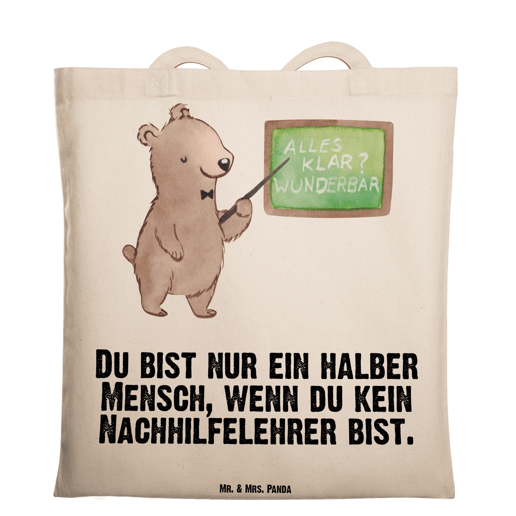 Tragetasche Nachhilfelehrer mit Herz Beuteltasche, Beutel, Einkaufstasche, Jutebeutel, Stoffbeutel, Tasche, Shopper, Umhängetasche, Strandtasche, Schultertasche, Stofftasche, Tragetasche, Badetasche, Jutetasche, Einkaufstüte, Laptoptasche, Beruf, Ausbildung, Jubiläum, Abschied, Rente, Kollege, Kollegin, Geschenk, Schenken, Arbeitskollege, Mitarbeiter, Firma, Danke, Dankeschön, Nachhilfelehrer, Nachhilfeschule, Nachhilfeunterricht