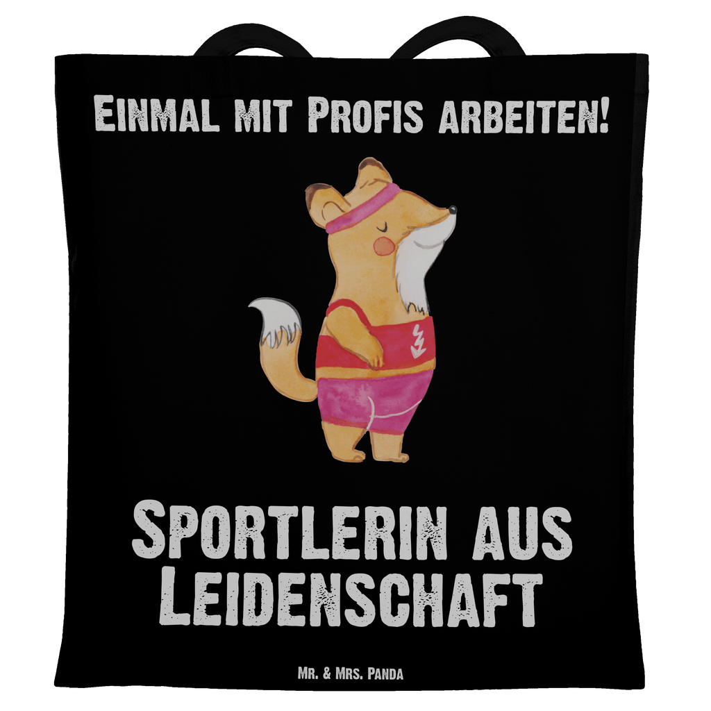 Tragetasche Sportlerin aus Leidenschaft Beuteltasche, Beutel, Einkaufstasche, Jutebeutel, Stoffbeutel, Tasche, Shopper, Umhängetasche, Strandtasche, Schultertasche, Stofftasche, Tragetasche, Badetasche, Jutetasche, Einkaufstüte, Laptoptasche, Beruf, Ausbildung, Jubiläum, Abschied, Rente, Kollege, Kollegin, Geschenk, Schenken, Arbeitskollege, Mitarbeiter, Firma, Danke, Dankeschön