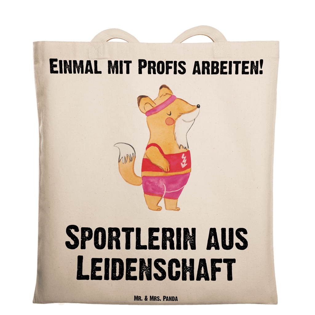 Tragetasche Sportlerin aus Leidenschaft Beuteltasche, Beutel, Einkaufstasche, Jutebeutel, Stoffbeutel, Tasche, Shopper, Umhängetasche, Strandtasche, Schultertasche, Stofftasche, Tragetasche, Badetasche, Jutetasche, Einkaufstüte, Laptoptasche, Beruf, Ausbildung, Jubiläum, Abschied, Rente, Kollege, Kollegin, Geschenk, Schenken, Arbeitskollege, Mitarbeiter, Firma, Danke, Dankeschön