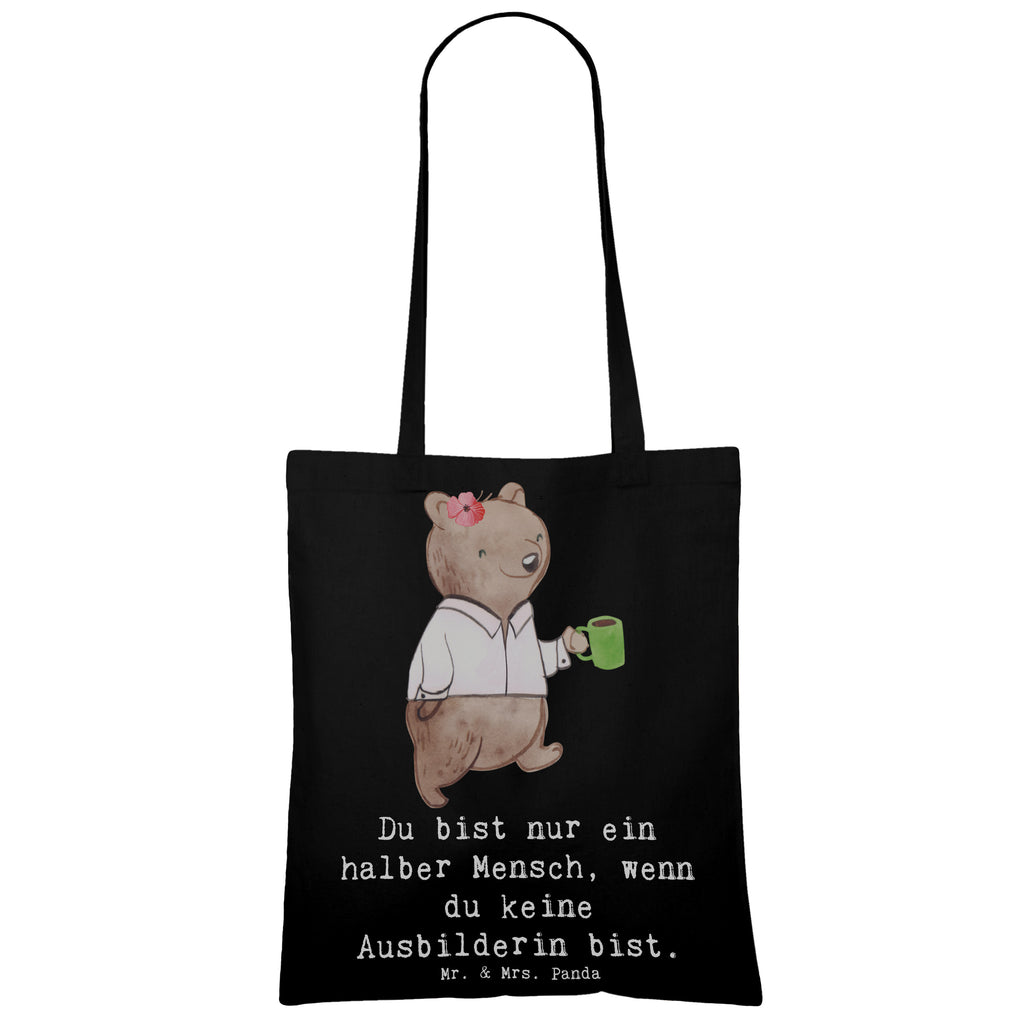 Tragetasche Ausbilderin mit Herz Beuteltasche, Beutel, Einkaufstasche, Jutebeutel, Stoffbeutel, Tasche, Shopper, Umhängetasche, Strandtasche, Schultertasche, Stofftasche, Tragetasche, Badetasche, Jutetasche, Einkaufstüte, Laptoptasche, Beruf, Ausbildung, Jubiläum, Abschied, Rente, Kollege, Kollegin, Geschenk, Schenken, Arbeitskollege, Mitarbeiter, Firma, Danke, Dankeschön, Ausbilderin, Tutorin, Ausbilderprüfung