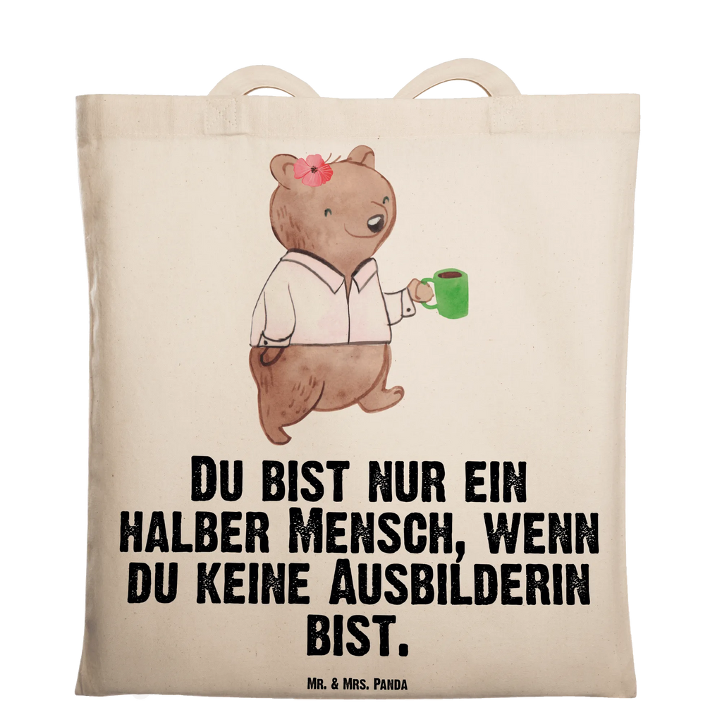 Tragetasche Ausbilderin mit Herz Beuteltasche, Beutel, Einkaufstasche, Jutebeutel, Stoffbeutel, Tasche, Shopper, Umhängetasche, Strandtasche, Schultertasche, Stofftasche, Tragetasche, Badetasche, Jutetasche, Einkaufstüte, Laptoptasche, Beruf, Ausbildung, Jubiläum, Abschied, Rente, Kollege, Kollegin, Geschenk, Schenken, Arbeitskollege, Mitarbeiter, Firma, Danke, Dankeschön, Ausbilderin, Tutorin, Ausbilderprüfung