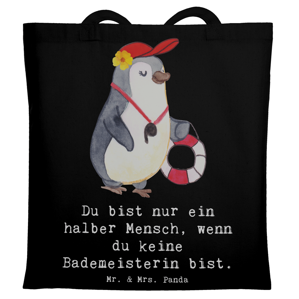 Tragetasche Bademeisterin mit Herz Beuteltasche, Beutel, Einkaufstasche, Jutebeutel, Stoffbeutel, Tasche, Shopper, Umhängetasche, Strandtasche, Schultertasche, Stofftasche, Tragetasche, Badetasche, Jutetasche, Einkaufstüte, Laptoptasche, Beruf, Ausbildung, Jubiläum, Abschied, Rente, Kollege, Kollegin, Geschenk, Schenken, Arbeitskollege, Mitarbeiter, Firma, Danke, Dankeschön, Bademeisterin, Rettungsschwimmerin, Schwimmmeisterin, Schwimmbad, Freibad, Badeanstalt, Schwimmverein, Schwimmschule