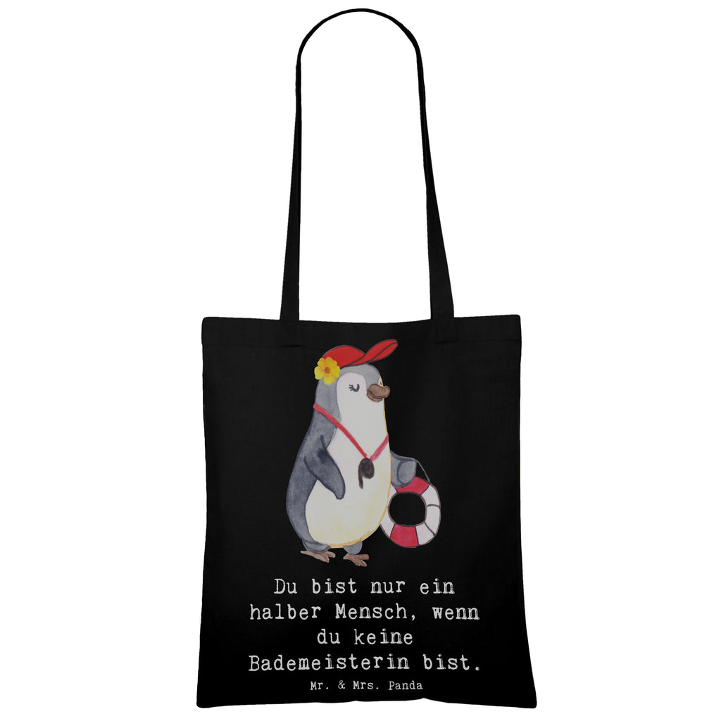 Tragetasche Bademeisterin mit Herz Beuteltasche, Beutel, Einkaufstasche, Jutebeutel, Stoffbeutel, Tasche, Shopper, Umhängetasche, Strandtasche, Schultertasche, Stofftasche, Tragetasche, Badetasche, Jutetasche, Einkaufstüte, Laptoptasche, Beruf, Ausbildung, Jubiläum, Abschied, Rente, Kollege, Kollegin, Geschenk, Schenken, Arbeitskollege, Mitarbeiter, Firma, Danke, Dankeschön, Bademeisterin, Rettungsschwimmerin, Schwimmmeisterin, Schwimmbad, Freibad, Badeanstalt, Schwimmverein, Schwimmschule