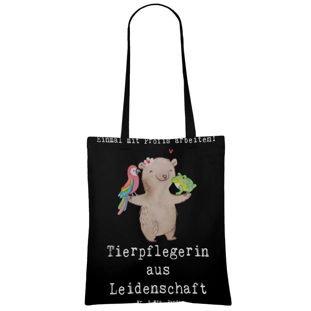 Tragetasche Tierpflegerin aus Leidenschaft Beuteltasche, Beutel, Einkaufstasche, Jutebeutel, Stoffbeutel, Tasche, Shopper, Umhängetasche, Strandtasche, Schultertasche, Stofftasche, Tragetasche, Badetasche, Jutetasche, Einkaufstüte, Laptoptasche, Beruf, Ausbildung, Jubiläum, Abschied, Rente, Kollege, Kollegin, Geschenk, Schenken, Arbeitskollege, Mitarbeiter, Firma, Danke, Dankeschön