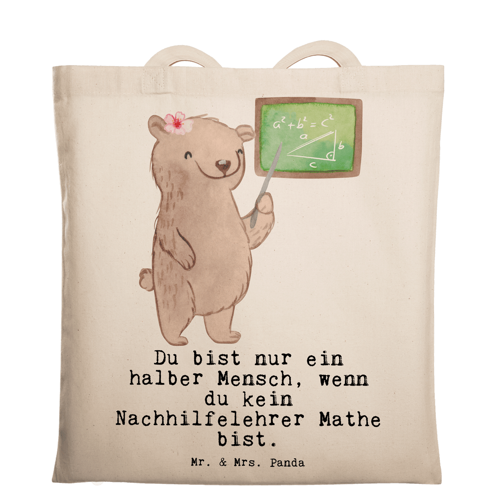 Tragetasche Nachhilfelehrer Mathe mit Herz Beuteltasche, Beutel, Einkaufstasche, Jutebeutel, Stoffbeutel, Tasche, Shopper, Umhängetasche, Strandtasche, Schultertasche, Stofftasche, Tragetasche, Badetasche, Jutetasche, Einkaufstüte, Laptoptasche, Beruf, Ausbildung, Jubiläum, Abschied, Rente, Kollege, Kollegin, Geschenk, Schenken, Arbeitskollege, Mitarbeiter, Firma, Danke, Dankeschön, Mathematik Nachhilfelehrer, Mathe Nachhilfe, Nachhilfeunterrricht