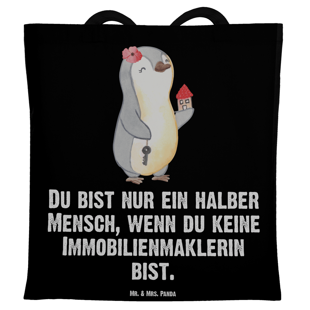 Tragetasche Immobilienmaklerin mit Herz Beuteltasche, Beutel, Einkaufstasche, Jutebeutel, Stoffbeutel, Tasche, Shopper, Umhängetasche, Strandtasche, Schultertasche, Stofftasche, Tragetasche, Badetasche, Jutetasche, Einkaufstüte, Laptoptasche, Beruf, Ausbildung, Jubiläum, Abschied, Rente, Kollege, Kollegin, Geschenk, Schenken, Arbeitskollege, Mitarbeiter, Firma, Danke, Dankeschön, Immobilienmaklerin, Immobilienhändlerin, Immobilienkauffrau, Immobilienbüro