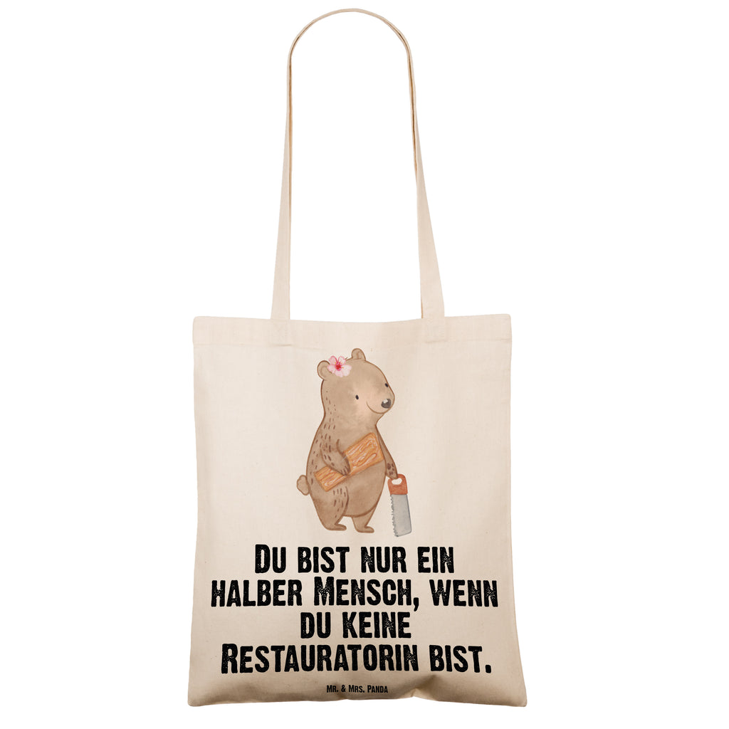 Tragetasche Restauratorin mit Herz Beuteltasche, Beutel, Einkaufstasche, Jutebeutel, Stoffbeutel, Tasche, Shopper, Umhängetasche, Strandtasche, Schultertasche, Stofftasche, Tragetasche, Badetasche, Jutetasche, Einkaufstüte, Laptoptasche, Beruf, Ausbildung, Jubiläum, Abschied, Rente, Kollege, Kollegin, Geschenk, Schenken, Arbeitskollege, Mitarbeiter, Firma, Danke, Dankeschön