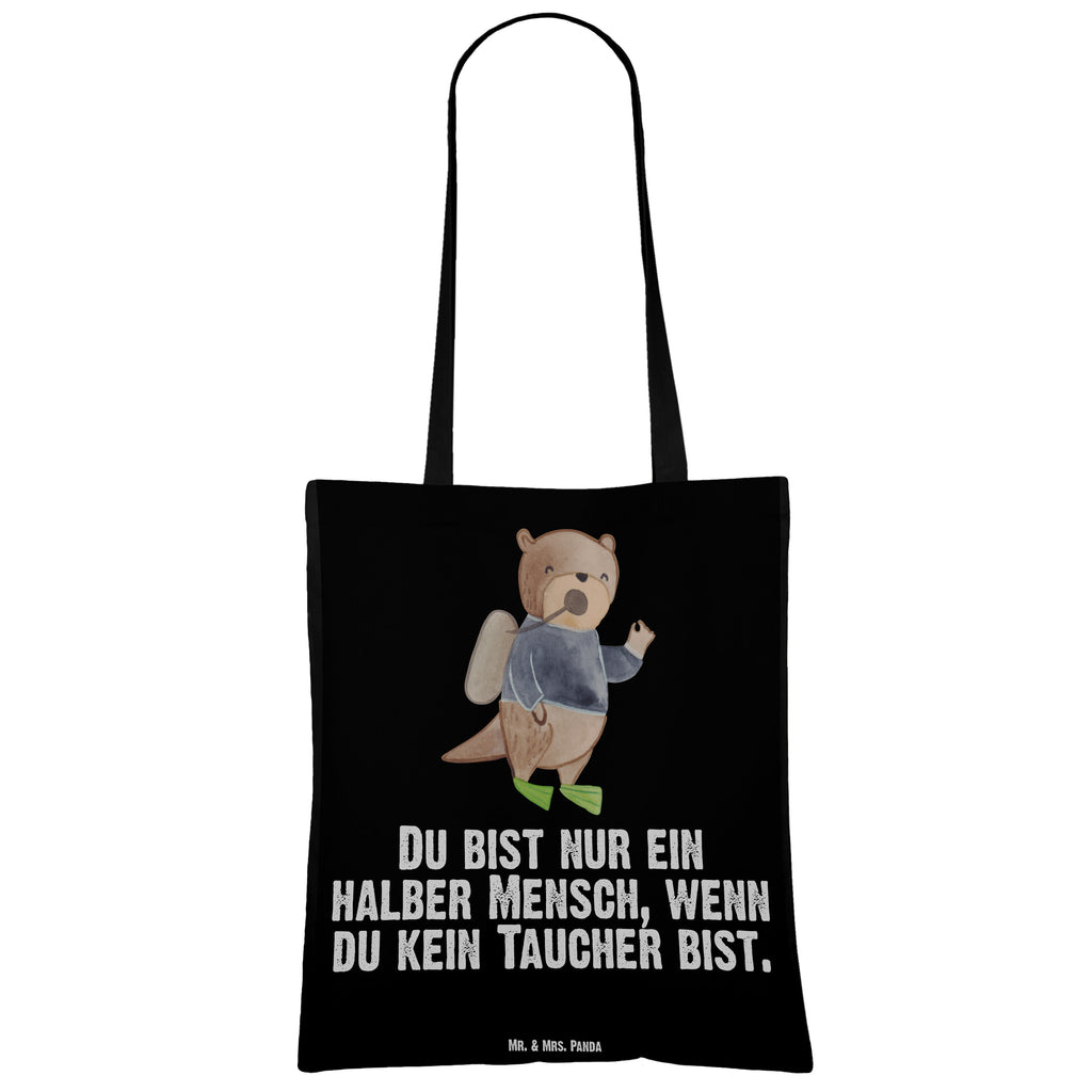 Tragetasche Taucher mit Herz Beuteltasche, Beutel, Einkaufstasche, Jutebeutel, Stoffbeutel, Tasche, Shopper, Umhängetasche, Strandtasche, Schultertasche, Stofftasche, Tragetasche, Badetasche, Jutetasche, Einkaufstüte, Laptoptasche, Beruf, Ausbildung, Jubiläum, Abschied, Rente, Kollege, Kollegin, Geschenk, Schenken, Arbeitskollege, Mitarbeiter, Firma, Danke, Dankeschön