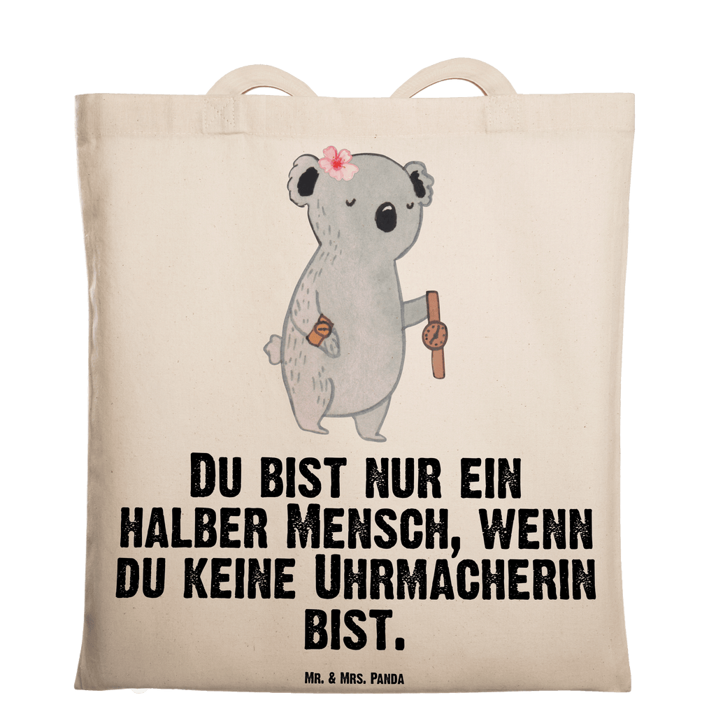 Tragetasche Uhrmacherin mit Herz Beuteltasche, Beutel, Einkaufstasche, Jutebeutel, Stoffbeutel, Tasche, Shopper, Umhängetasche, Strandtasche, Schultertasche, Stofftasche, Tragetasche, Badetasche, Jutetasche, Einkaufstüte, Laptoptasche, Beruf, Ausbildung, Jubiläum, Abschied, Rente, Kollege, Kollegin, Geschenk, Schenken, Arbeitskollege, Mitarbeiter, Firma, Danke, Dankeschön