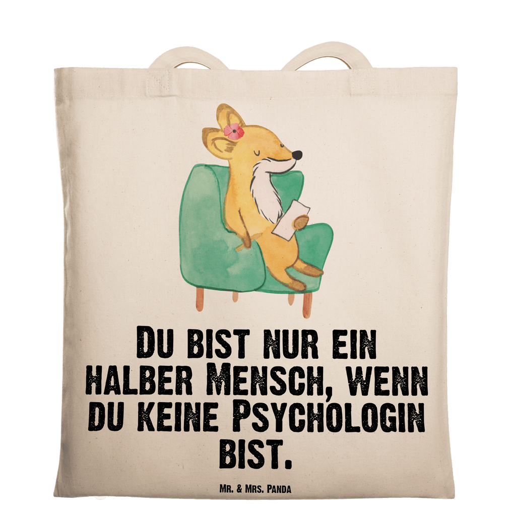 Tragetasche Psychologin mit Herz Beuteltasche, Beutel, Einkaufstasche, Jutebeutel, Stoffbeutel, Tasche, Shopper, Umhängetasche, Strandtasche, Schultertasche, Stofftasche, Tragetasche, Badetasche, Jutetasche, Einkaufstüte, Laptoptasche, Beruf, Ausbildung, Jubiläum, Abschied, Rente, Kollege, Kollegin, Geschenk, Schenken, Arbeitskollege, Mitarbeiter, Firma, Danke, Dankeschön