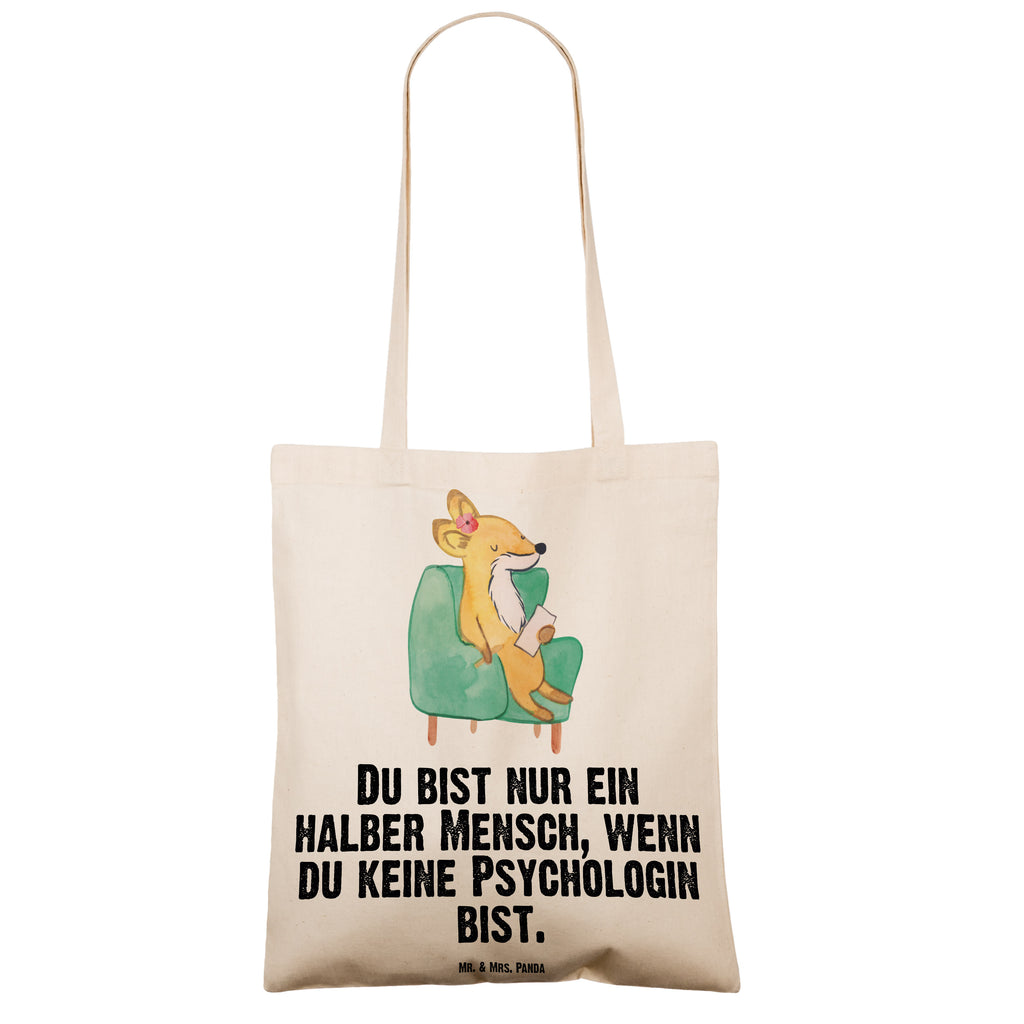 Tragetasche Psychologin mit Herz Beuteltasche, Beutel, Einkaufstasche, Jutebeutel, Stoffbeutel, Tasche, Shopper, Umhängetasche, Strandtasche, Schultertasche, Stofftasche, Tragetasche, Badetasche, Jutetasche, Einkaufstüte, Laptoptasche, Beruf, Ausbildung, Jubiläum, Abschied, Rente, Kollege, Kollegin, Geschenk, Schenken, Arbeitskollege, Mitarbeiter, Firma, Danke, Dankeschön